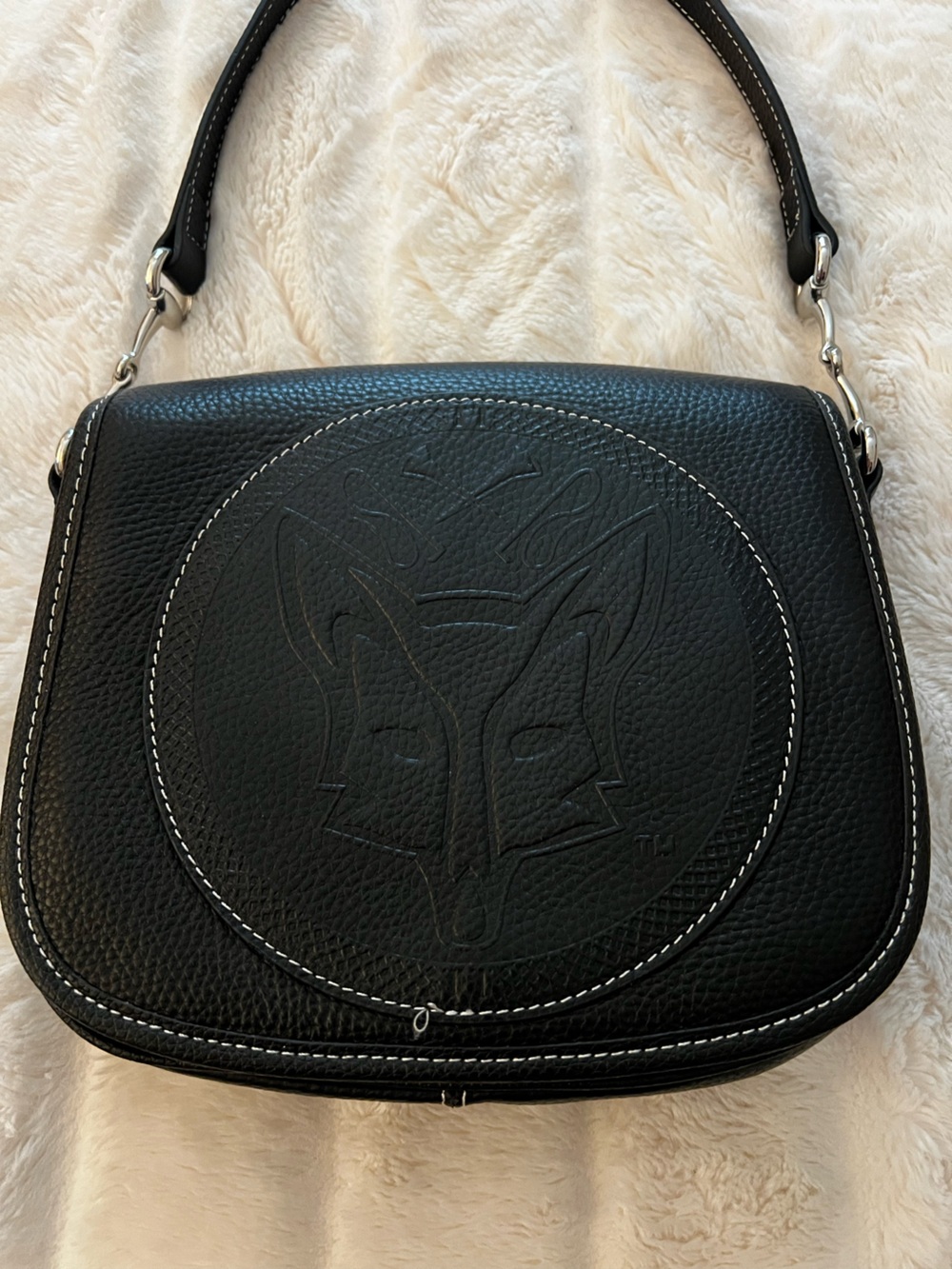 Tucker Tweed Equestrian Black Foxhunting Camden Crossbody Bag